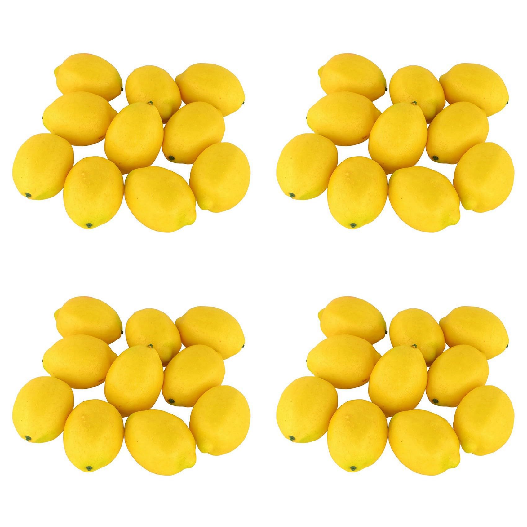 Hndhbfgrt Fake Fruit Home House Kitchen Party Decoration Artificial Lifelike Simulation Yellow Lemon 40pcs Set
