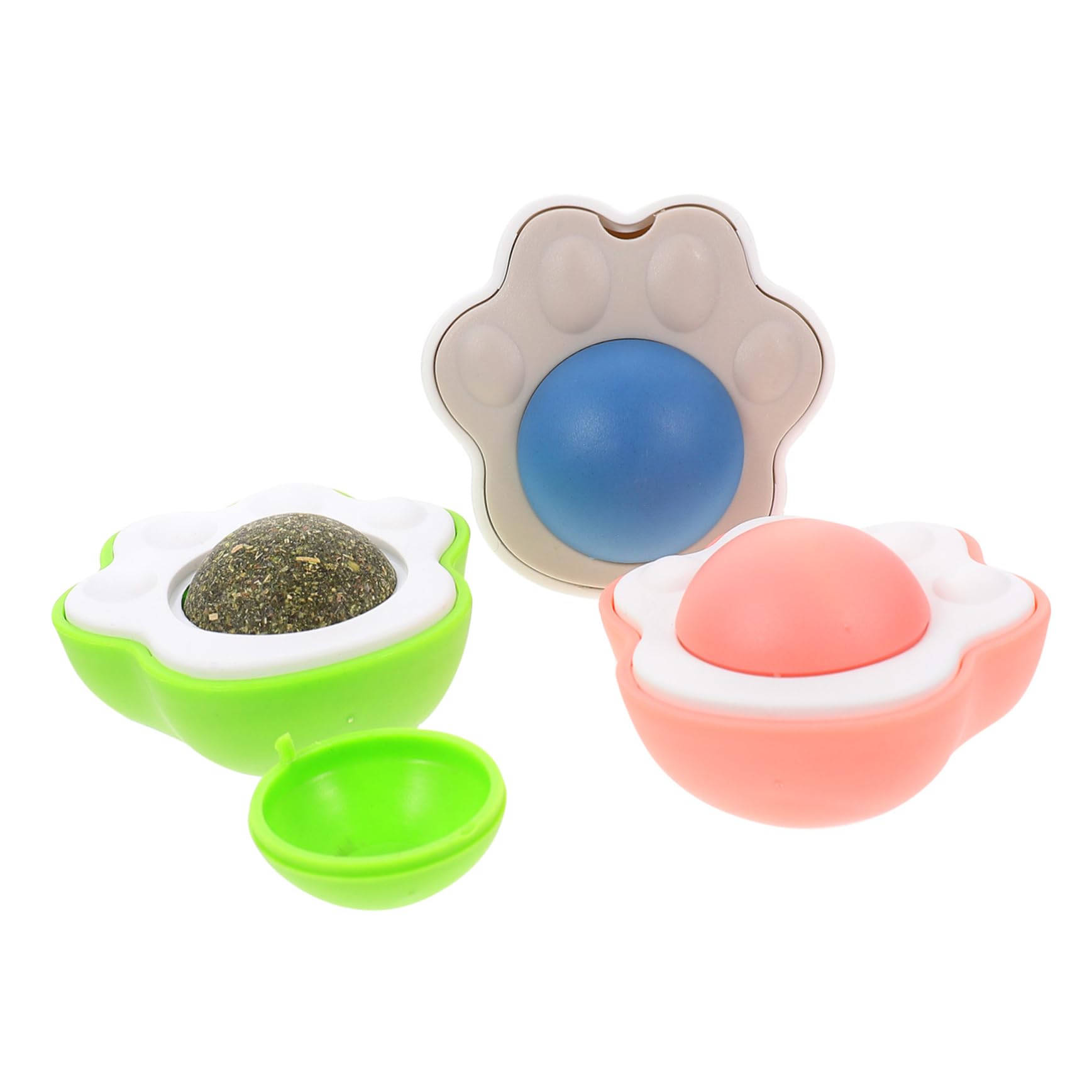 FRCOLOR 9pièces Lot de Boules De Cataire Comestibles pour Chats Jouet Interactif Catnip pour Chats Intérieur Amusant Et Rotatif Attire Attention De Votre Félin