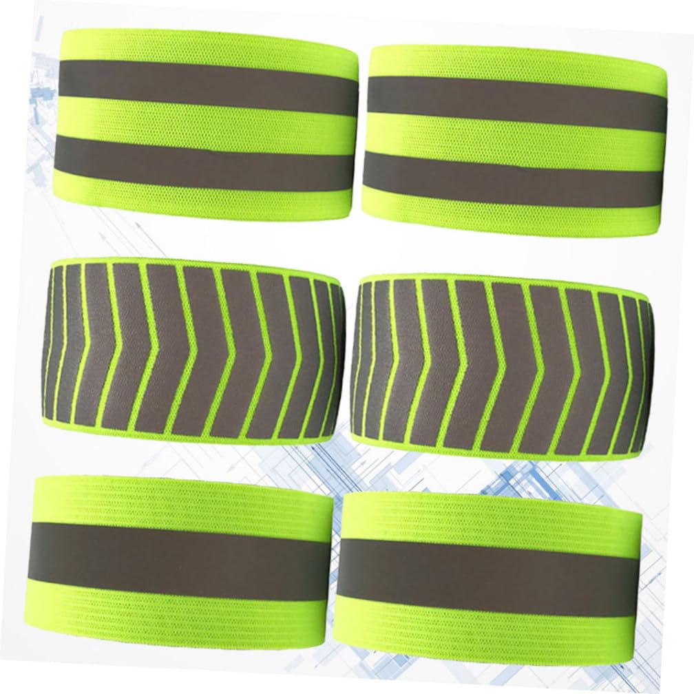 YARNOW Brassard Réfléchissant Réflecteurs Coureurs Poignet Nuit Brassard Fluorescent Bande De Sécurité Bracelets Groupe Ceinture De Course Sport Brassards Illuminé Green