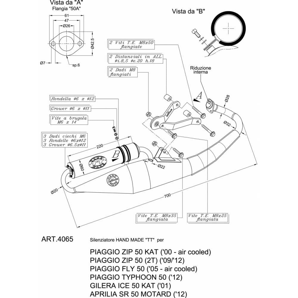 Pot d échappement Leovince pour Scooter Aprilia 50 SR 2012 à 2020 Neuf