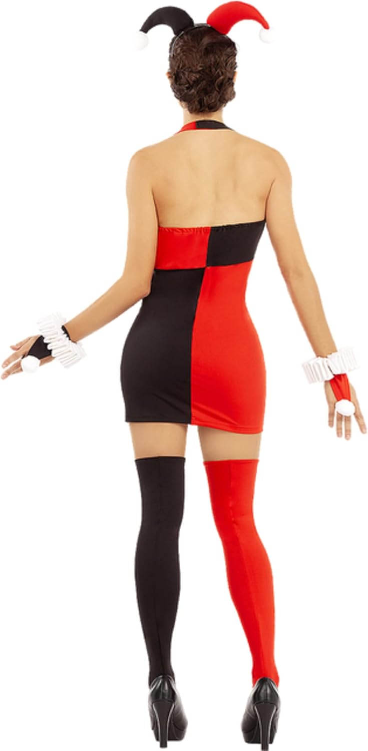 Funidelia | Harley Quinn Dress for woman  Superheroes, Suicide Squad   Costumes for adults, accessory fancy dress & props for Halloween, carnival  & parties  Size XL  Black  BigaMart