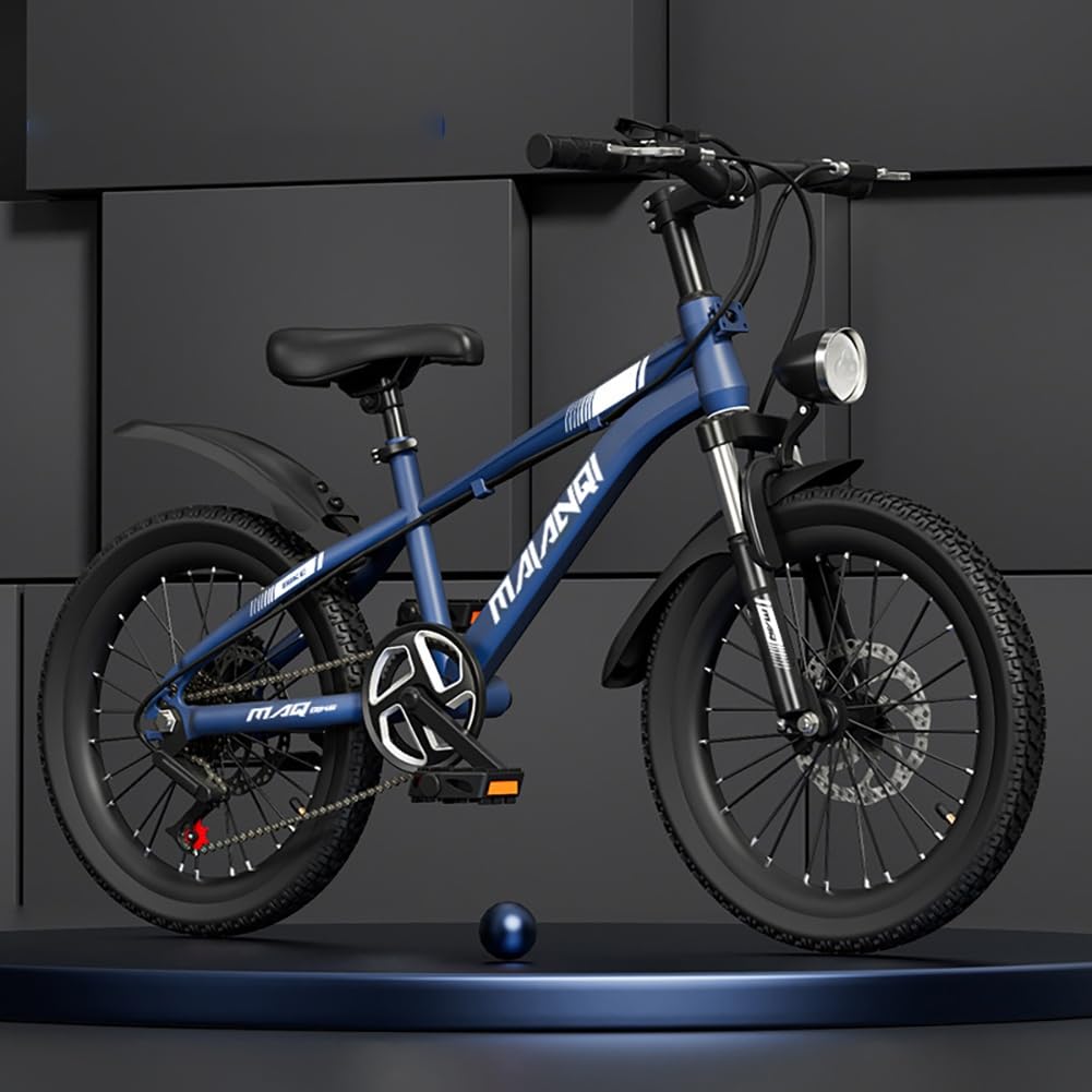 18インチ　自転車 18インチ 身長108～123cm 子供用自転車 ブラック マトリックス（ブルー