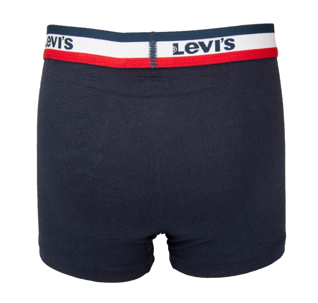 Levi's Boxer Bimbo Maschio Ragazzo Confezione 2 Capi Cotone Elasticizzato Elastico a Vista Articolo 9L0130, GU6 Blue - Grey, 6 Anni