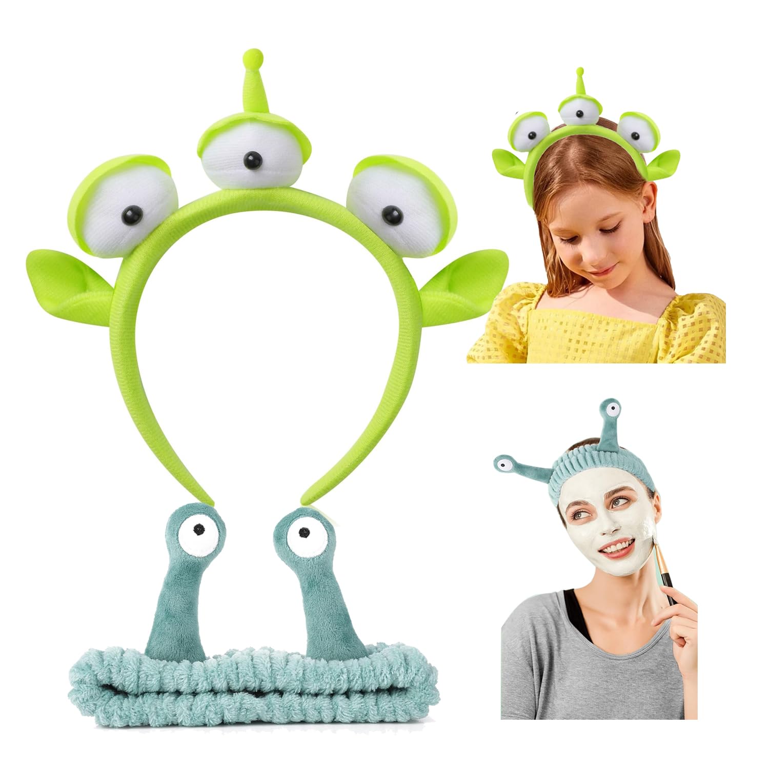 Alien Headband Cheerin Silver Alien Headband Antenna With Glasses