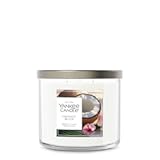 3 Wick Candle Jar, Scented Candle with up to 40 Hours of Burn Time, Premium Plant Wax Blend for Consistent Long Lasting Scent from First to Last Burn, Coconut Beach