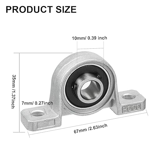 Miniatura 125 de 4 unidades UCP205-16 Cojinetes de bloque de almohada de 1 pulgada de eje de hierro fundido p205 rodamientos con 1 pulgada de diámetro montado bloque