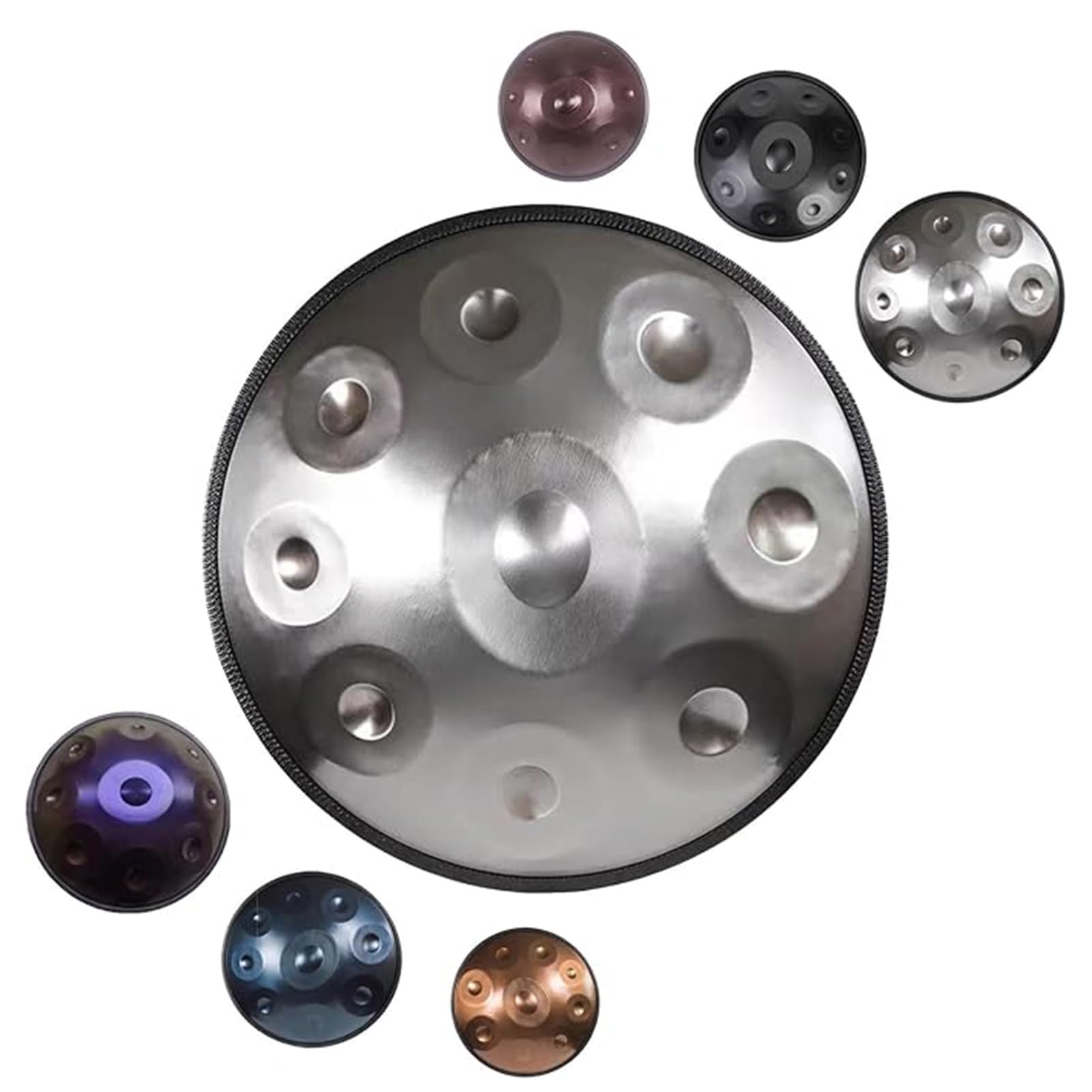 Ensembles De Tambours Handpan De 22 Pouces, 432 Hz/440 Hz, Ré Mineur, 9/10/12 Notes, Instruments De Percussion Handpan En Acier, Pour L'éducation Musicale Et Les Réunions De Famille