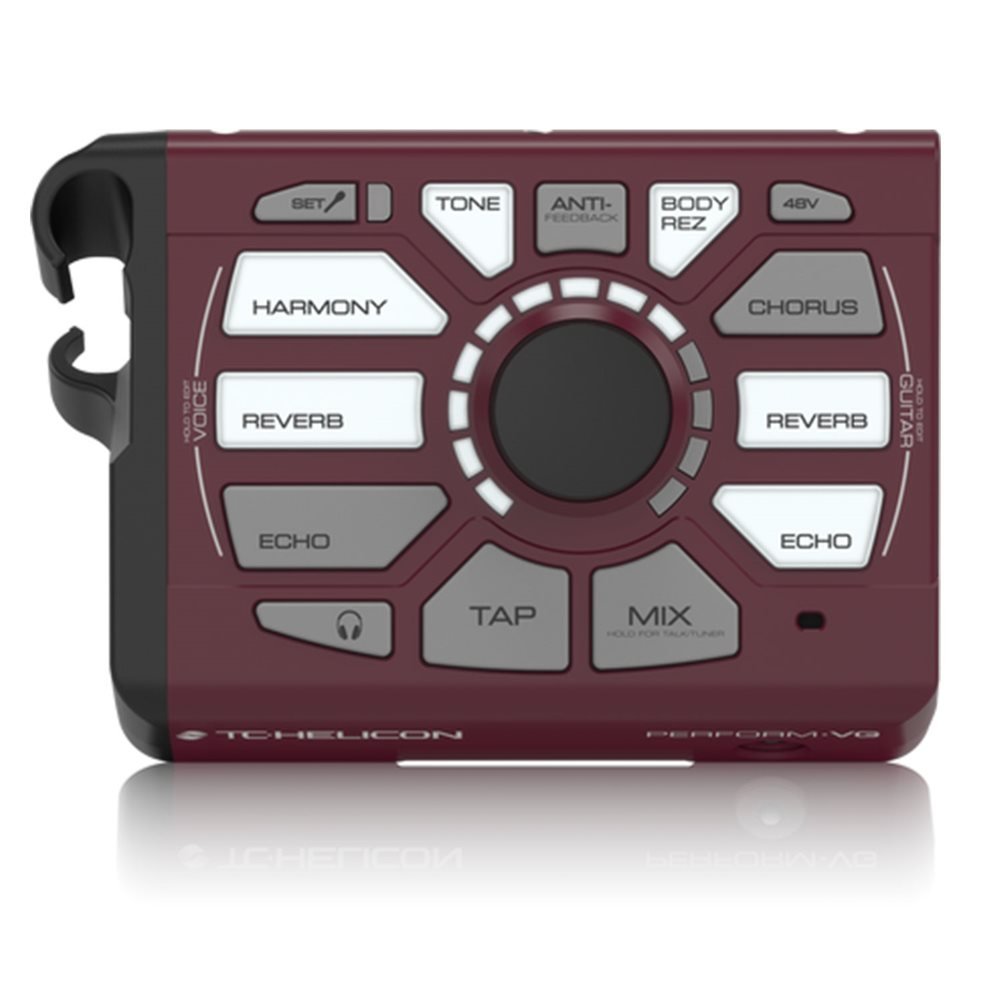 TC Helicon PERFORM-VG Ultra-Simple Mic-Stand-Mount Vocal and Acoustic Guitar Processor for Solo and Duo Performers