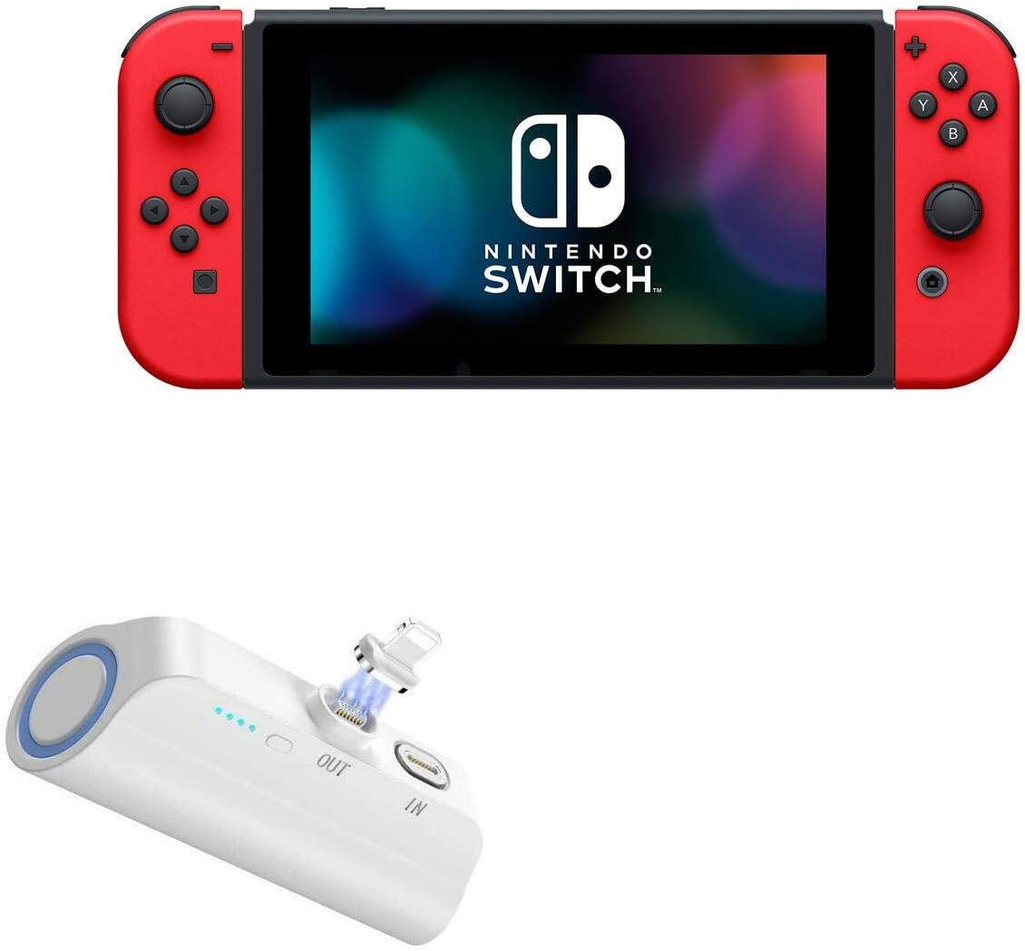 Charger for Nintendo Switch (Charger by BoxWave) - MagnetoBoost Rejuva PowerPack, Portable 3000mAh Back Up Battery Power Bank for Nintendo Switch - Winter White : Video Games