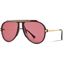 Pro Acme Oversized Aviator Sunglasses Tangle-Free Top Bar 70s Retro
