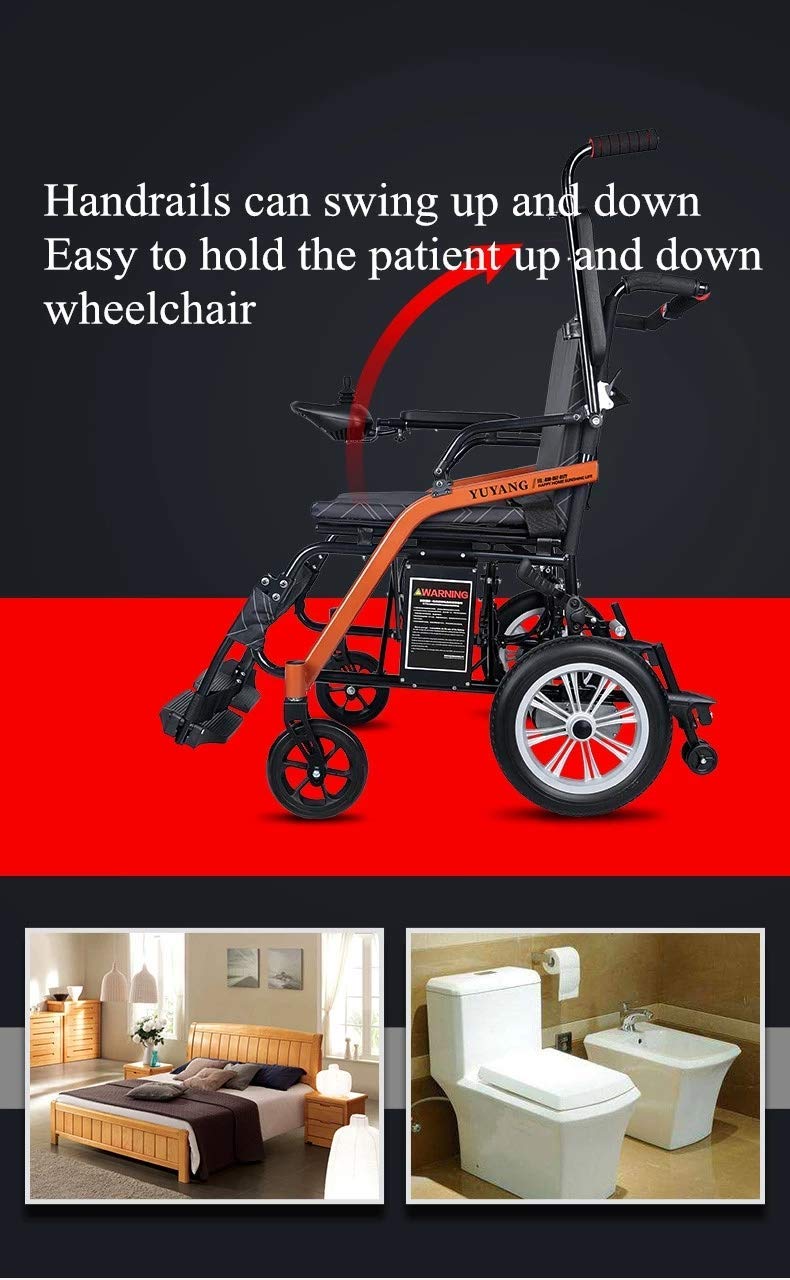Acquista Sedia A Rotelle Elettrica Leggera Pieghevole Sedia A Rotelle Elettrica Leggera Pieghevole, all Terrain, Doppia Batteria al Litio Portatile Elettrica