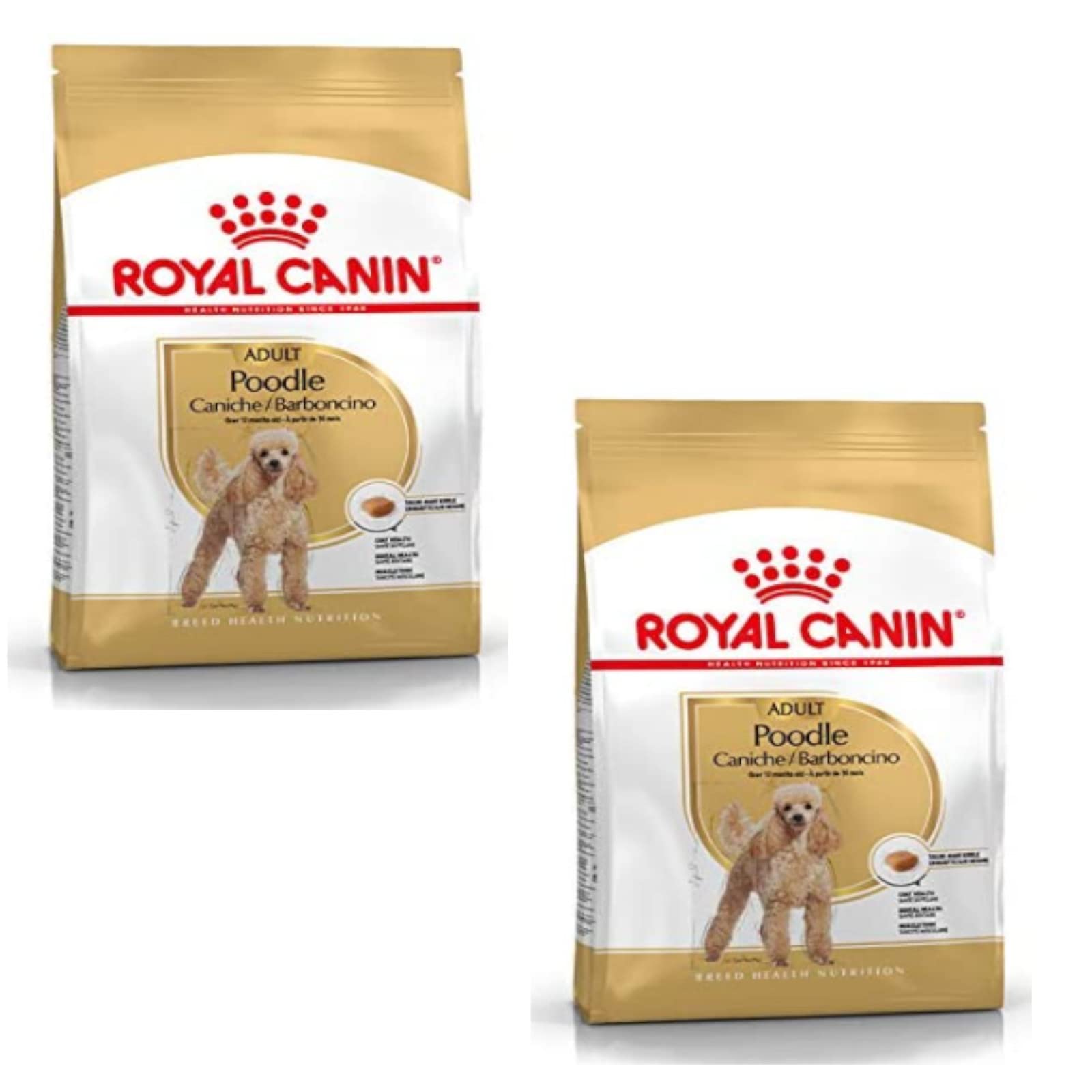 Royal Canin Poodle Adult | Paquete Doble | 2 x 500 g | Alimento seco para Caniches Adultos | para Mantener el Pelaje y el Tono Muscular | para Perros a Partir de los 10 Meses de Edad
