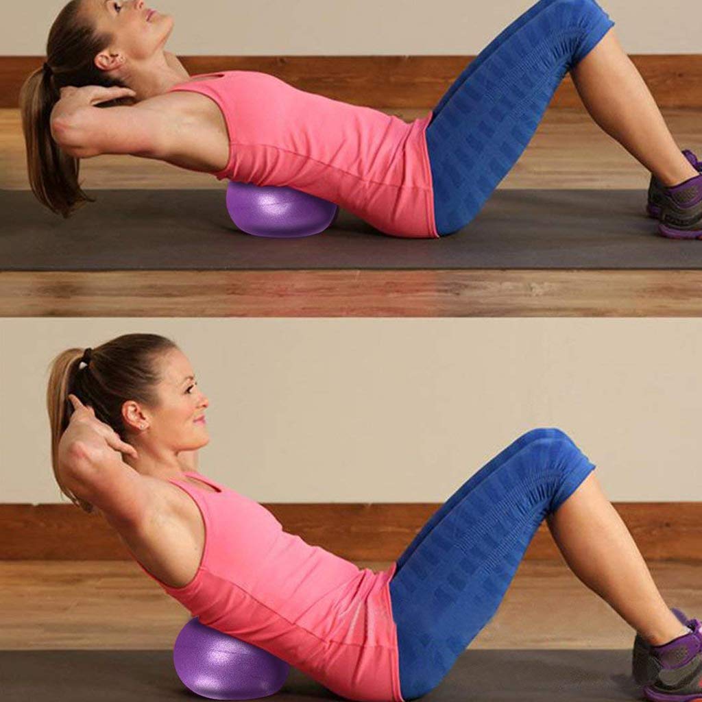 Pelota de yoga (25 cm, suave, antiestallido, para gimnasio), color morado
