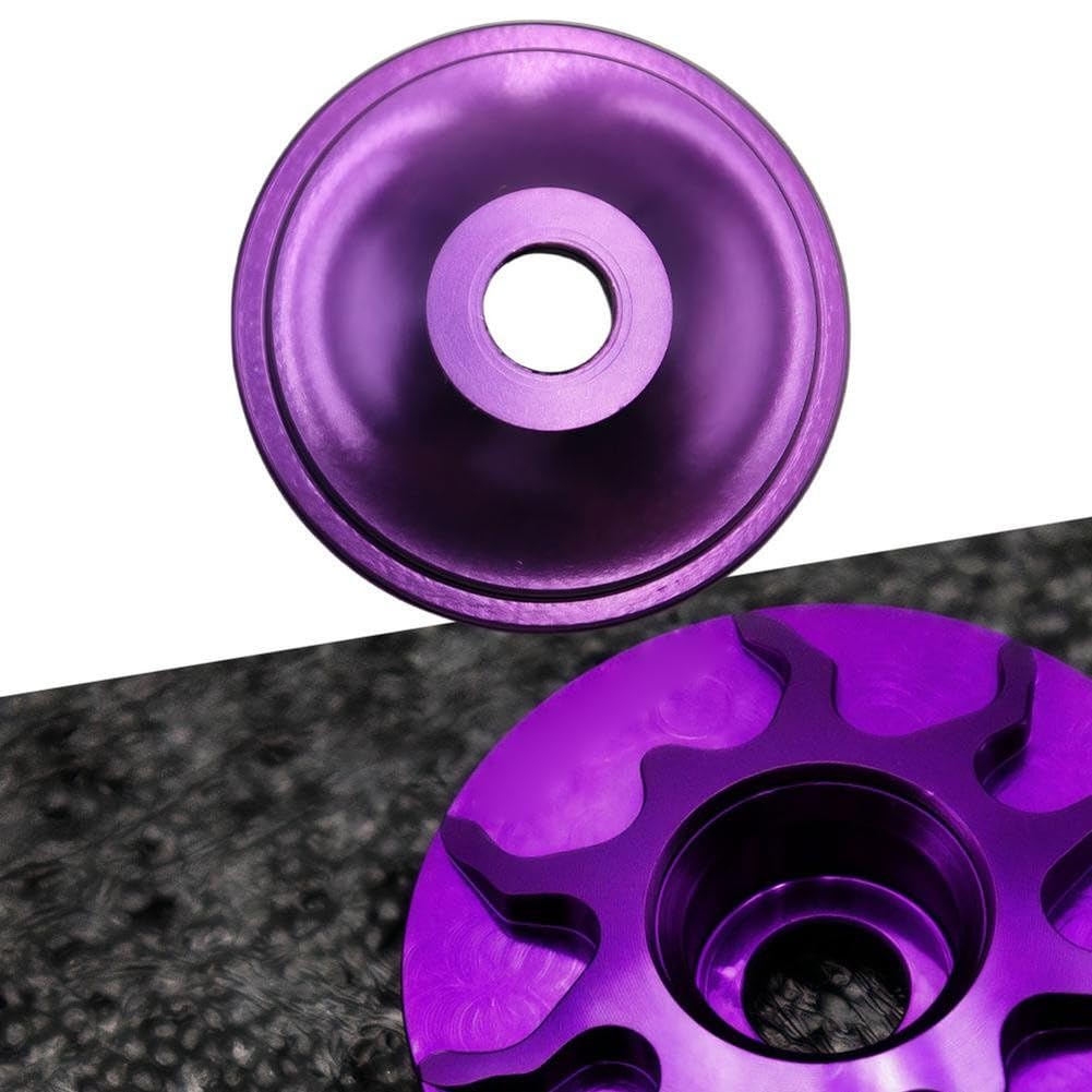 Coperchio Superiore per Serie sterzo per Bici in Lega di Alluminio CNC con bullone in Acciaio Inossidabile Compatibile con attacchi Manubrio Standard da 28 e 6 mm di Diametro (Nero)