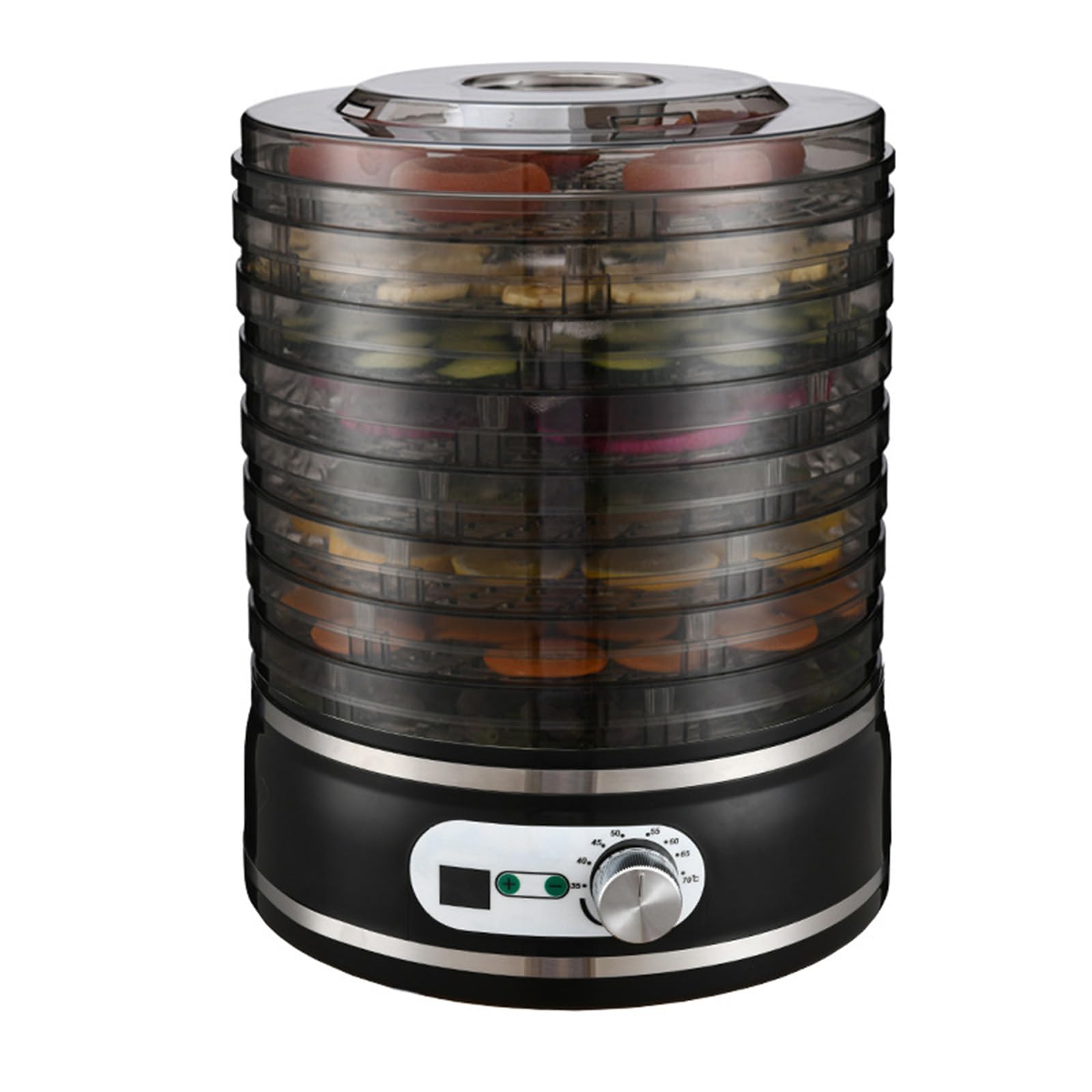 72h Temporizador de alimentos eléctrico deshidratador 400W, ajustable 95-158F control de temperatura, apilable 8 bandejas sin BPA para la preservación saludable de bocados de carne, fruta, carne y hie