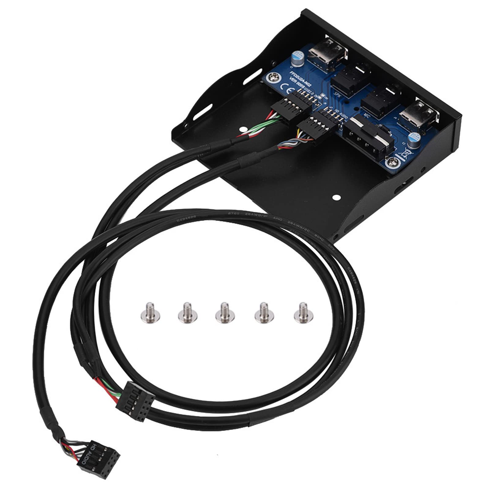 3.5 Panneau Avant Panneau Avant du PC Lecteur de Carte Interne 3.2 15 × 11 × 3 Usb2.0 Hdaudio Floppy Panneau Avant 3.5 Interface 9 Broches à 2 Usb2.0 avec Micro Audio