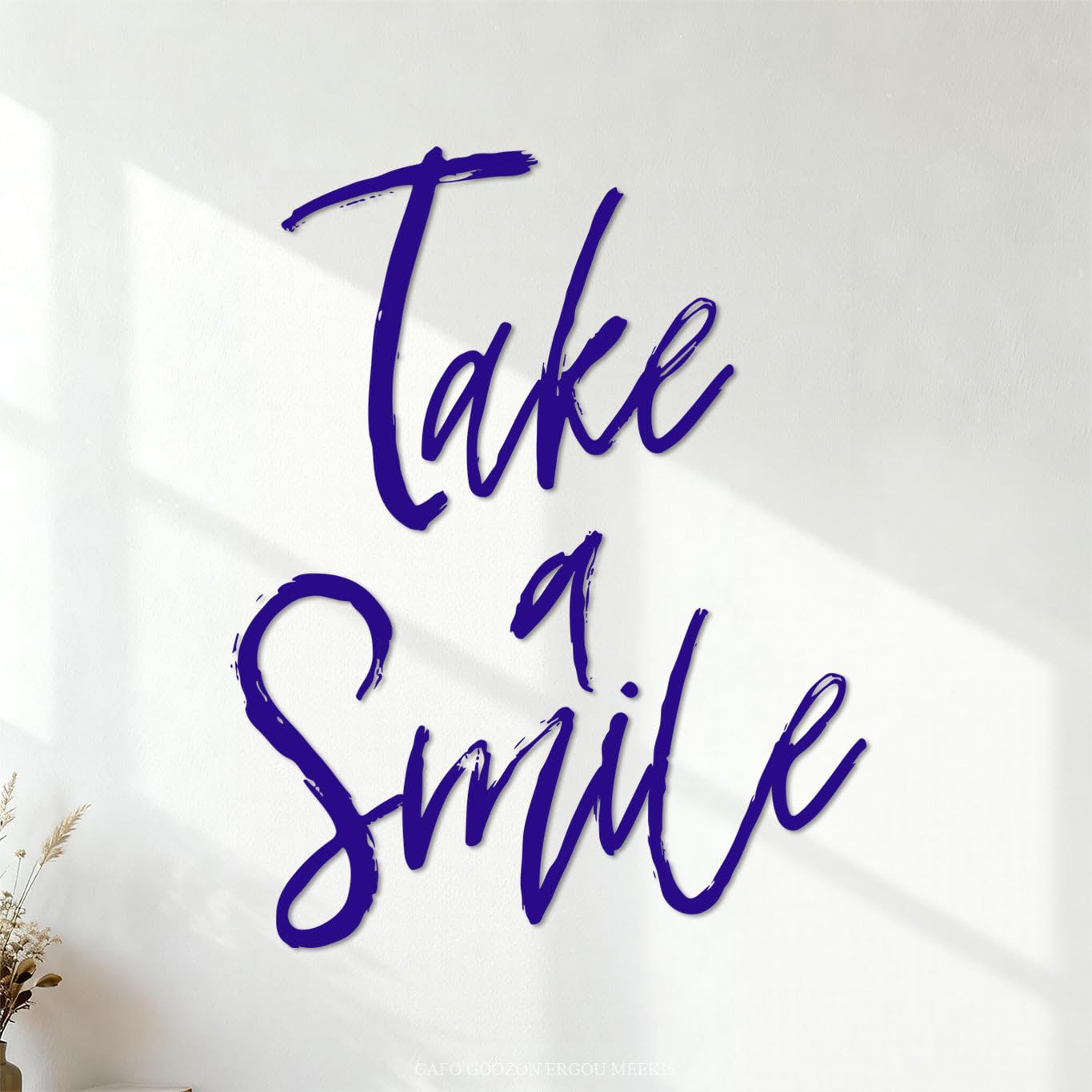 Wall Decals take a Smile 64x80.6cm Removable Without Leaving Glue DarkBlue