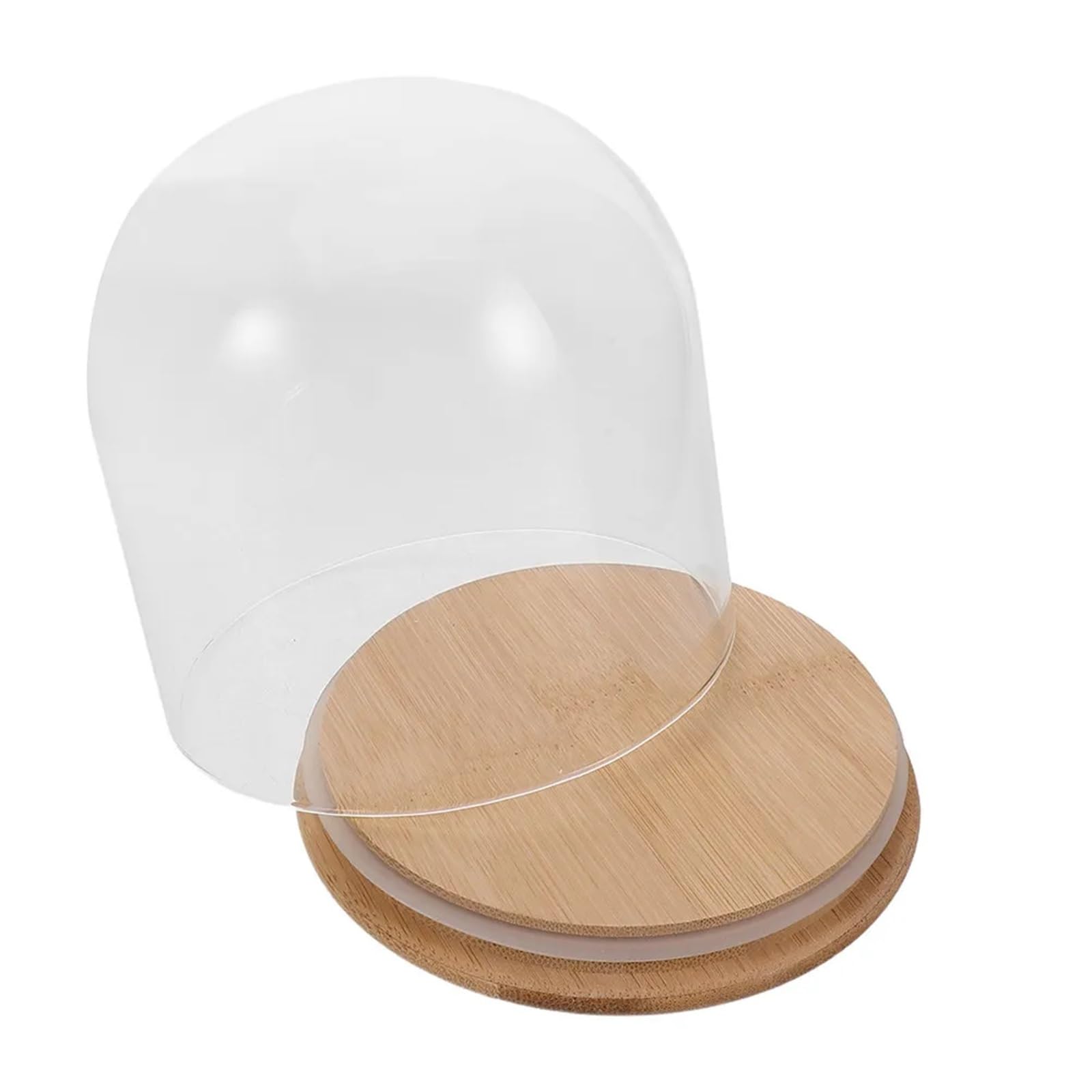 GIYXHU 2PCS Glass Cloche Dome Bell Jar Eternal Flower Cover Clear Display For Preserved Flowers for Plant Collection