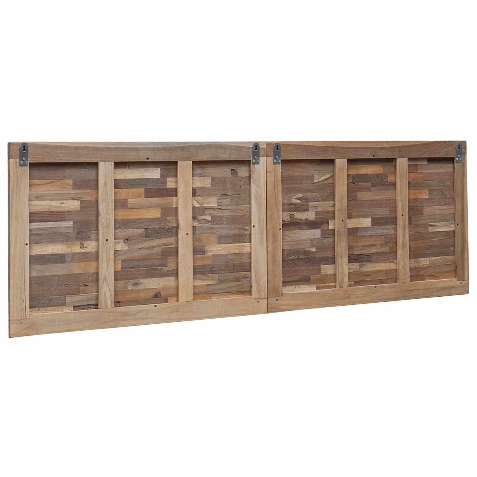 vidaXL Cabecero de Cama Natural Madera de Teca Maciza