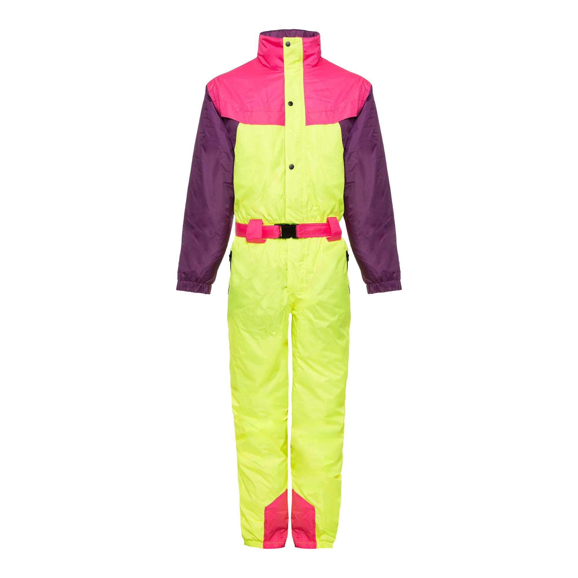 Funky Alps - Tuta da sci vintage - Abbigliamento da sci unisex retrò - Antivento e impermeabile - Perfetto per gli sci Après - Disponibile nelle taglie dalla S alla XXL