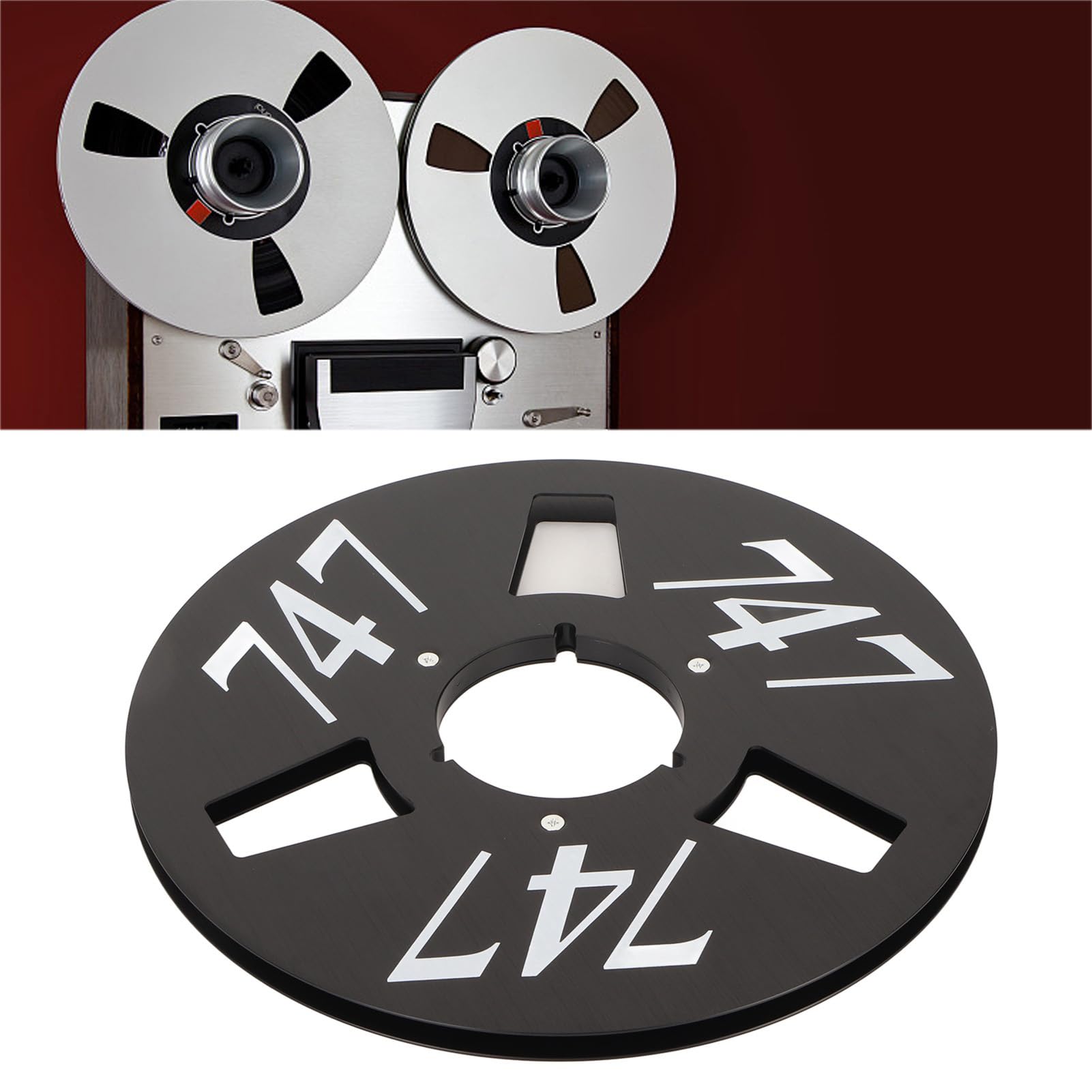 1/4 10.5 Inch Empty Tape Reel 3 Holes Universal Sound Tape Takeup Reel For Recording Open Reel Takeup Reel Machine Silver
