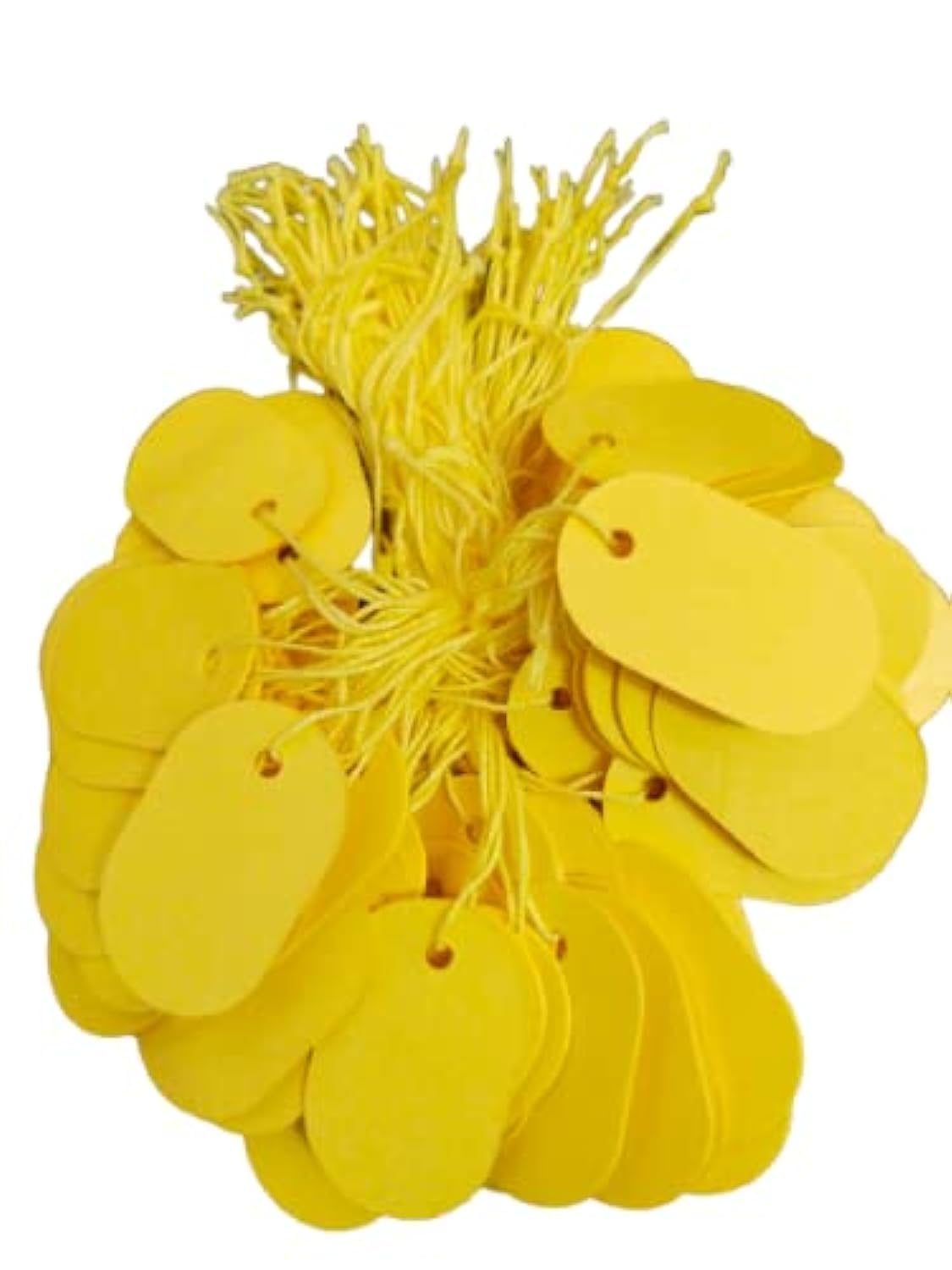 Zenomia Plain Yellow Tags, Oval Shape Tags, Display Jewelry Gift Price Tag 950pcs-image-33