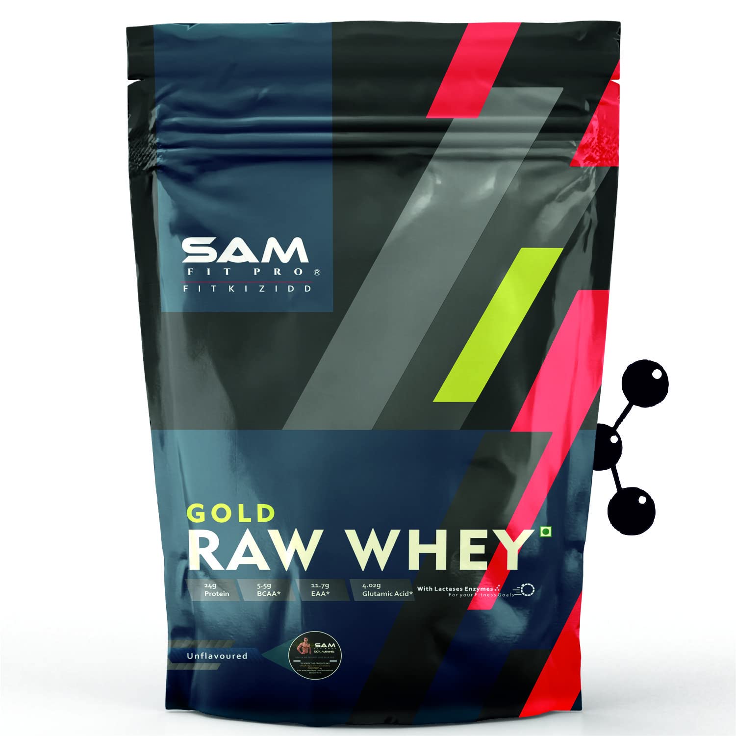 SamFit Pro Raw Whey | Raw Unflavoured | 24g Protein | 5.5g BCAA | 4.4g Glutamine | USA Made Whey (30GM) (B09MVQK5LX) Amazon Price History, Amazon Price Tracker