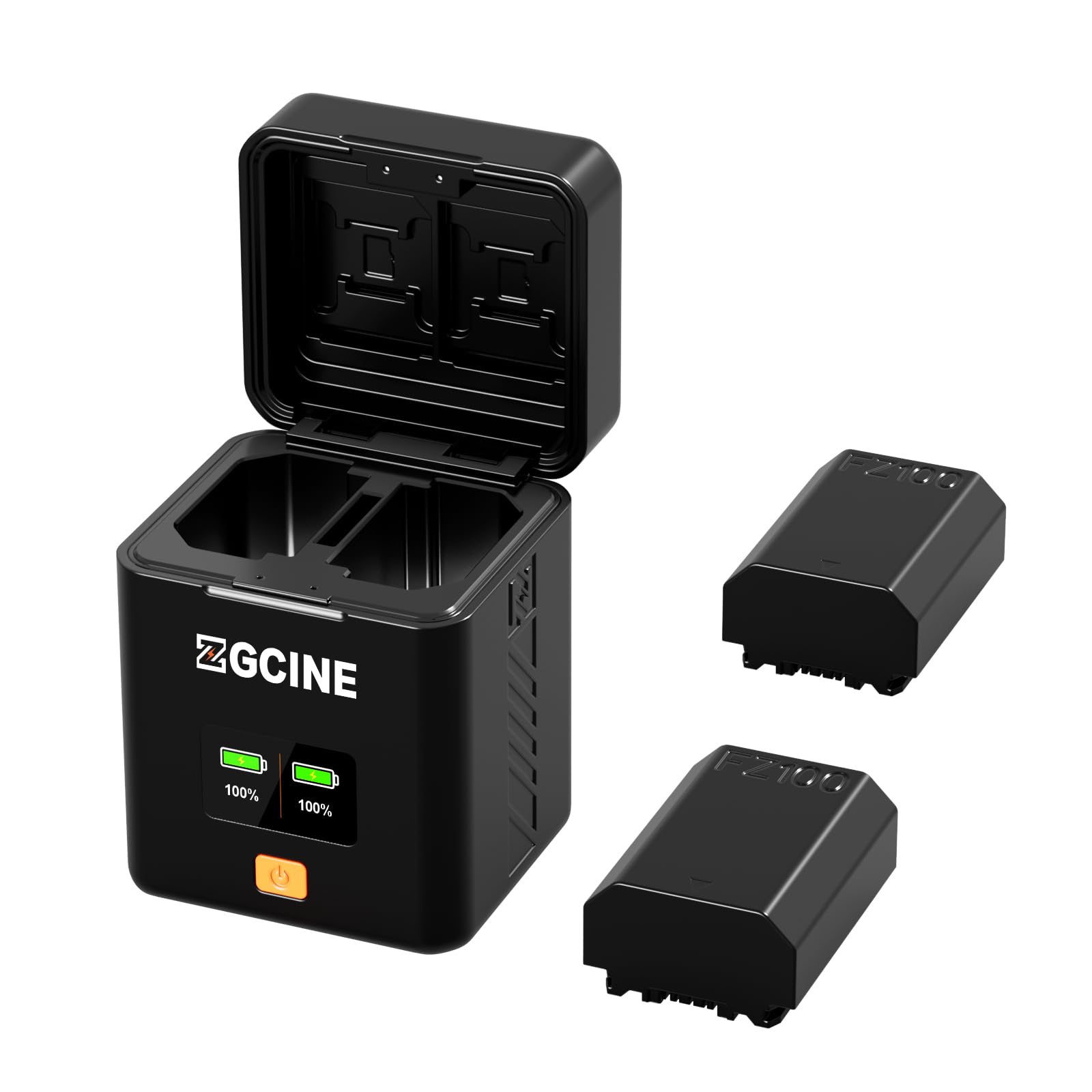 ZGCINE PS-FZ100 Charging Case USBC PD Fast Dual Charger for Sony NP-FZ100 Camera Battery