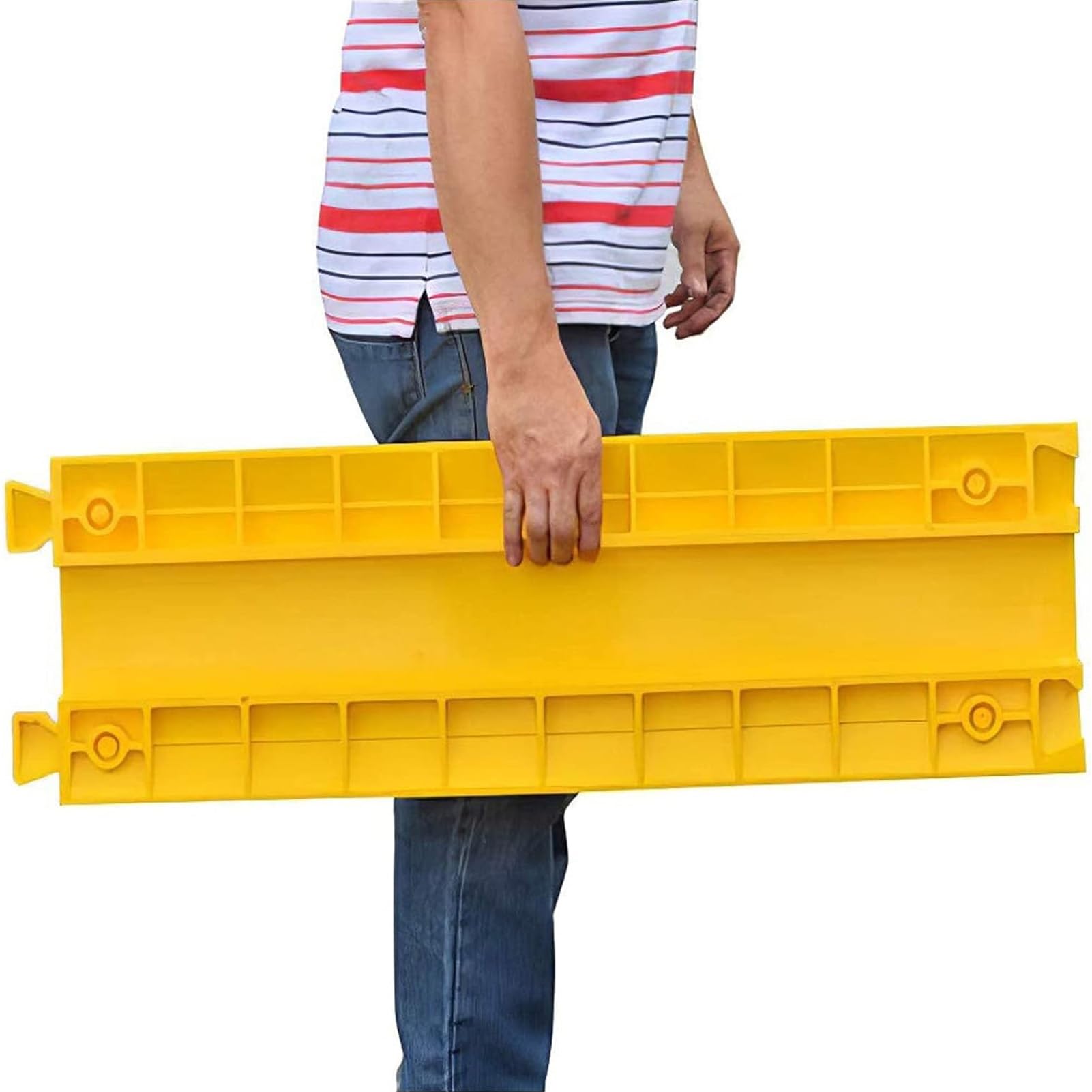 Protector de Cable Rampa de Protección de Cable Canaleta Pasacables de Suelo Canal Pasacables de Suelo Robusta Canal para Hogar, Interior, Exterior, Oficina, Almacén (Size : 100x27.5x3.5 cm)