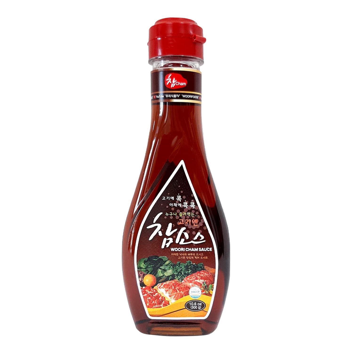 WOORI CHAM SAUCE - Sweet, Savory and Smoky Korean BBQ Soy Sauce, Dipping Sauce for Kalbi, Steak, Tempura, Dumpling, Stir-Fry, Marinade. K-BBQ Restaurant Style 10.6 oz Pack