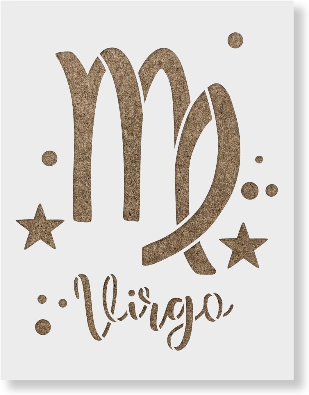 Virgo Zodiac Symbol Stencil - Easy-to-Use for Consistent Symbol Representation, Drawing Stencils