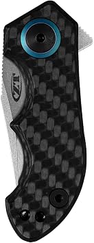 Zero Tolerance and Tim Galyean Pocket Knife; 1.8 Premium CPM 20CV Stainless Steel Blade, Carbon Fiber Front, Stonewashed Titanium Back Handle, Pocket Clip, Made in USA 0022