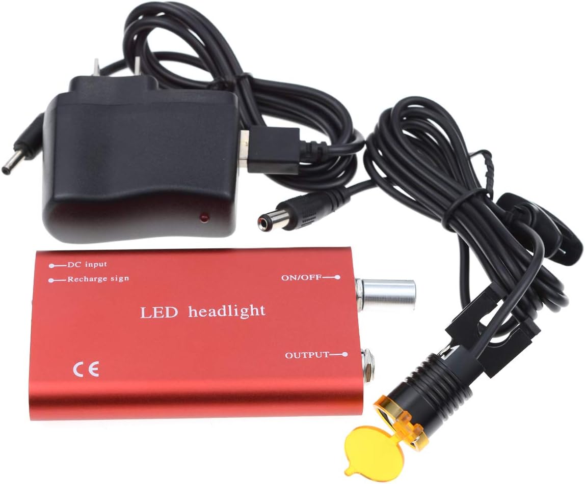 BONEW 3W Head Lamp With Filter for All Loupes Bag (Red)