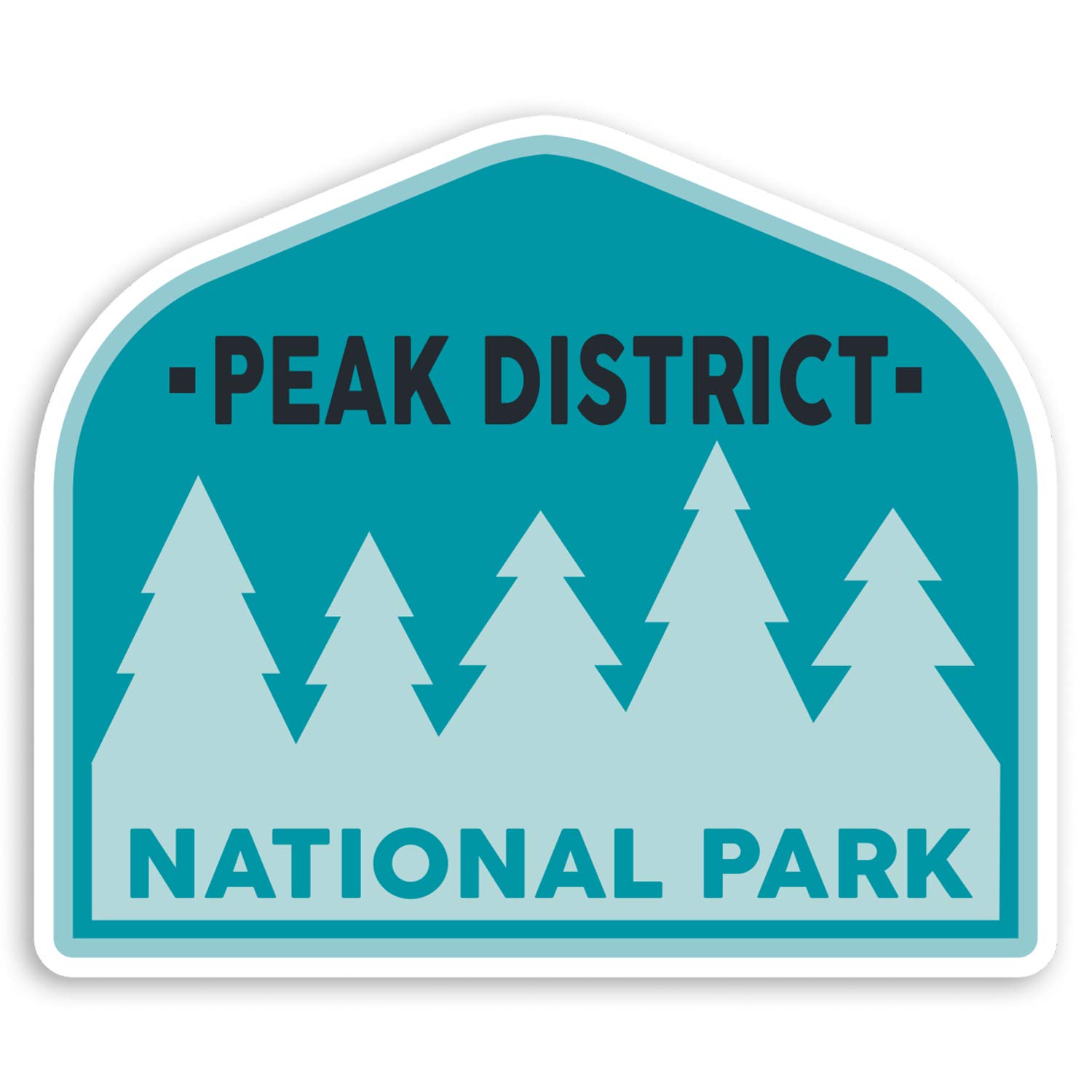 Destination Vinyl Ltd Multi 2 X 10Cm Peak District England Vinyl Stickers - Hiking Luggage Sticker #30191 (10Cm Wide)