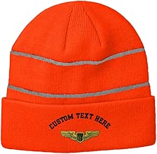 Custom Reflective Beanie Air Force Pilot Badge Embroidery Acrylic - coolthings.us