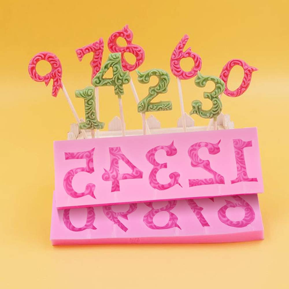 homEdge シリコン数字型 3D番号型 ケーキデコレーション用 トッピング用 記念日に最適 サイズに注意を払う