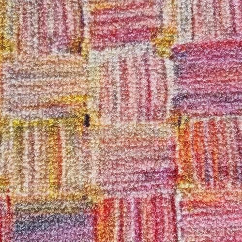 Image of Matz&More Nylon Tufted Gel Baking Anti-Slip Floor Mat | 40 x 60 cm | Multicolour Checkered Design | Doormat for Home Entrance, Kitchen & Bedroom