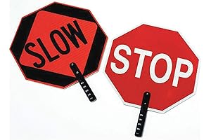 Cortina ABS Plastic Pole Mounted Paddle Sign with Handle