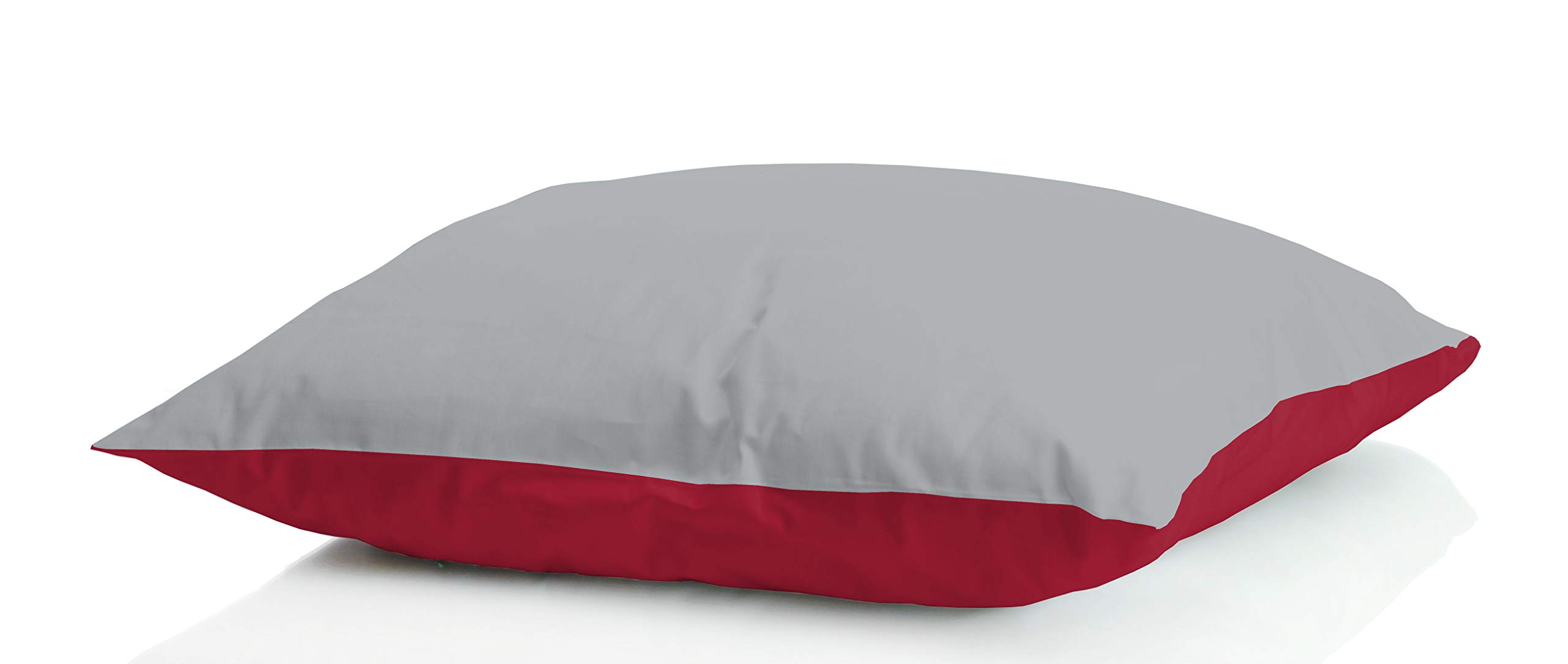 MB HOME BASIC N.2 Winter Pillows Iceland, Bordeaux/Light Grey, 50x80 cm