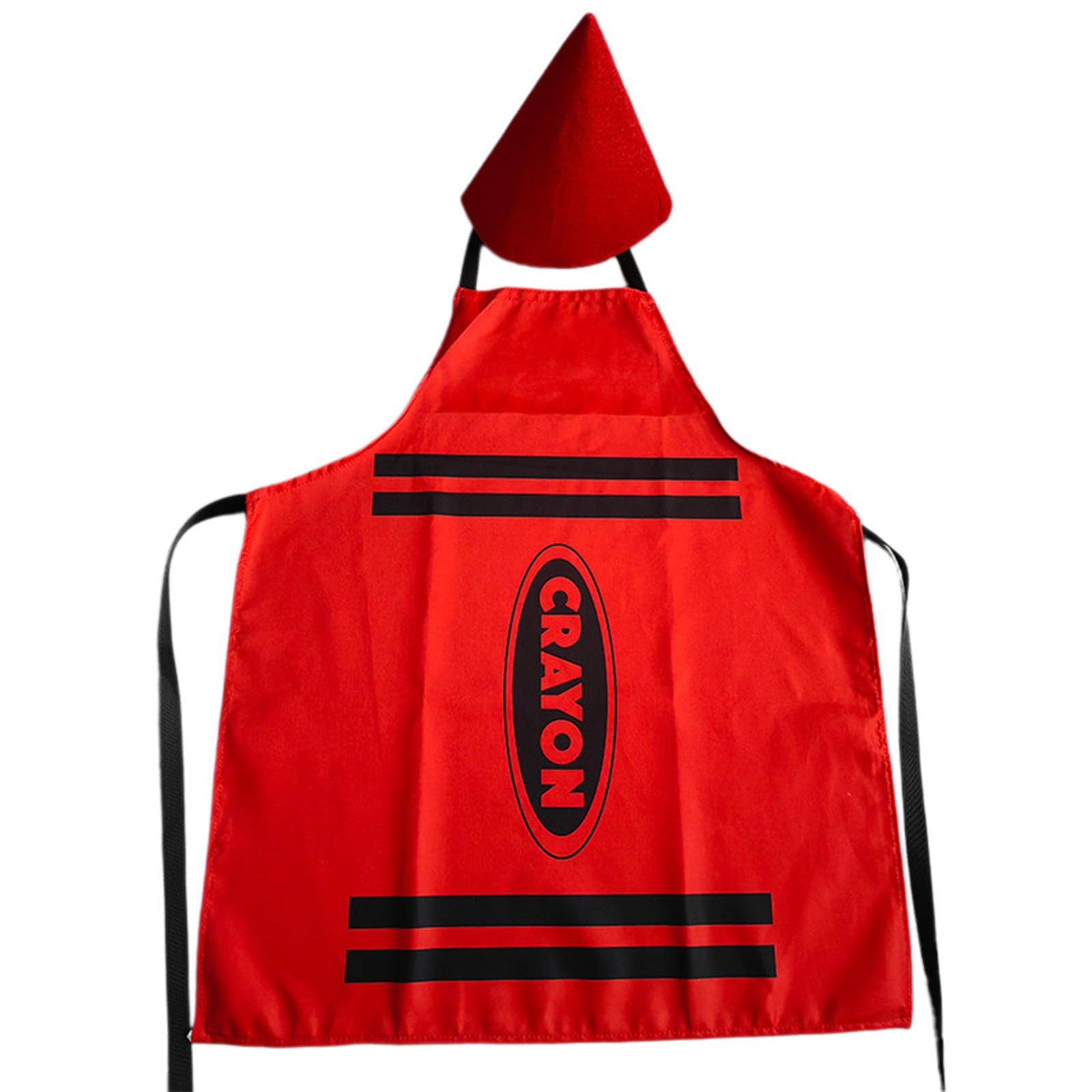 Generisch Colouring Pencil Costume Set for Adults with Apron Pointed Hat as Fun Party Outfit (C, 74 x 64 x 0.5 cm)