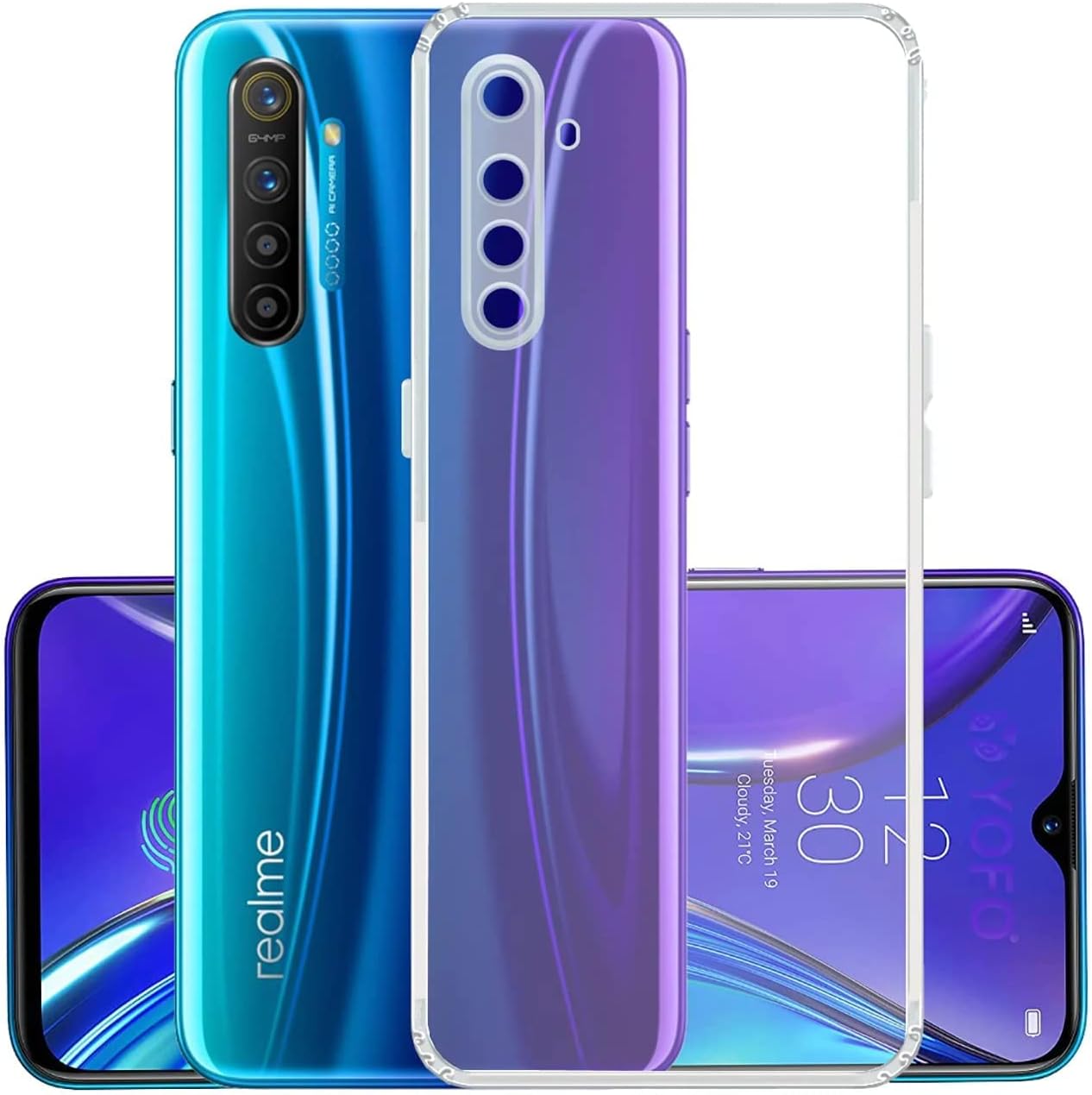 Solimo Thermoplastic Polyurethane Back Cover For Realme Xt (Transparent)