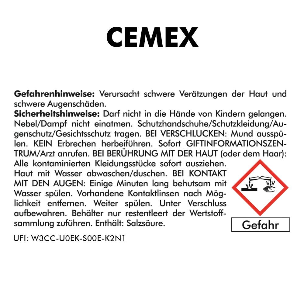ABACUS® Zementschleier Entferner, Betonschleier Entferner, Zementreiniger, Baumaschinenreiniger, Betonentferner, Zemententferner, Betonlöser, Zementlöser Mörtellöser – Zementschleierentferner 2x1000ml