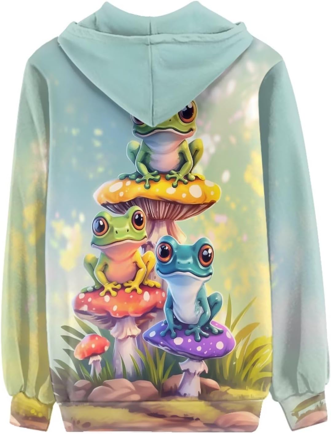 WELLFLYHOM Women's Full Zip Up Hoodie Long Sleeve Hooded Sweatshirts Kangaroo Pockets Oversize Jacket Coat for Fall Spring - Image 4