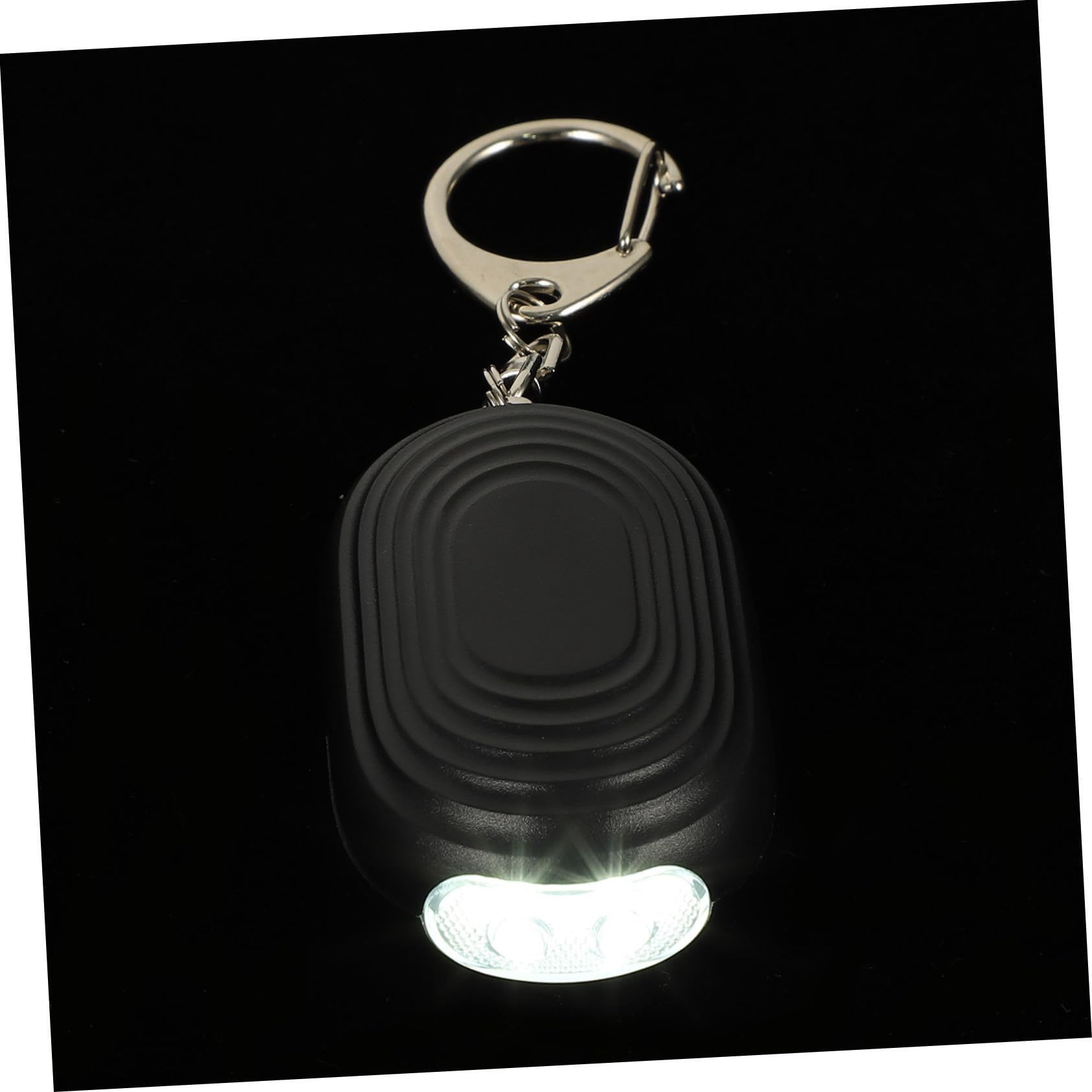 MERRYHAPY Anti Wolf Alarm Women Safety Alarm Emergency Handheld Personal Alarm Emergency Tool Safety Protection Device Mini Torches Keychains for Safety Alarm with LED Lights Abs Black