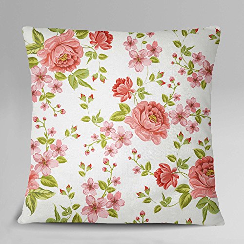Coussin fleur blanc 18x18 pour décorer un canapé de salon moderne - 5