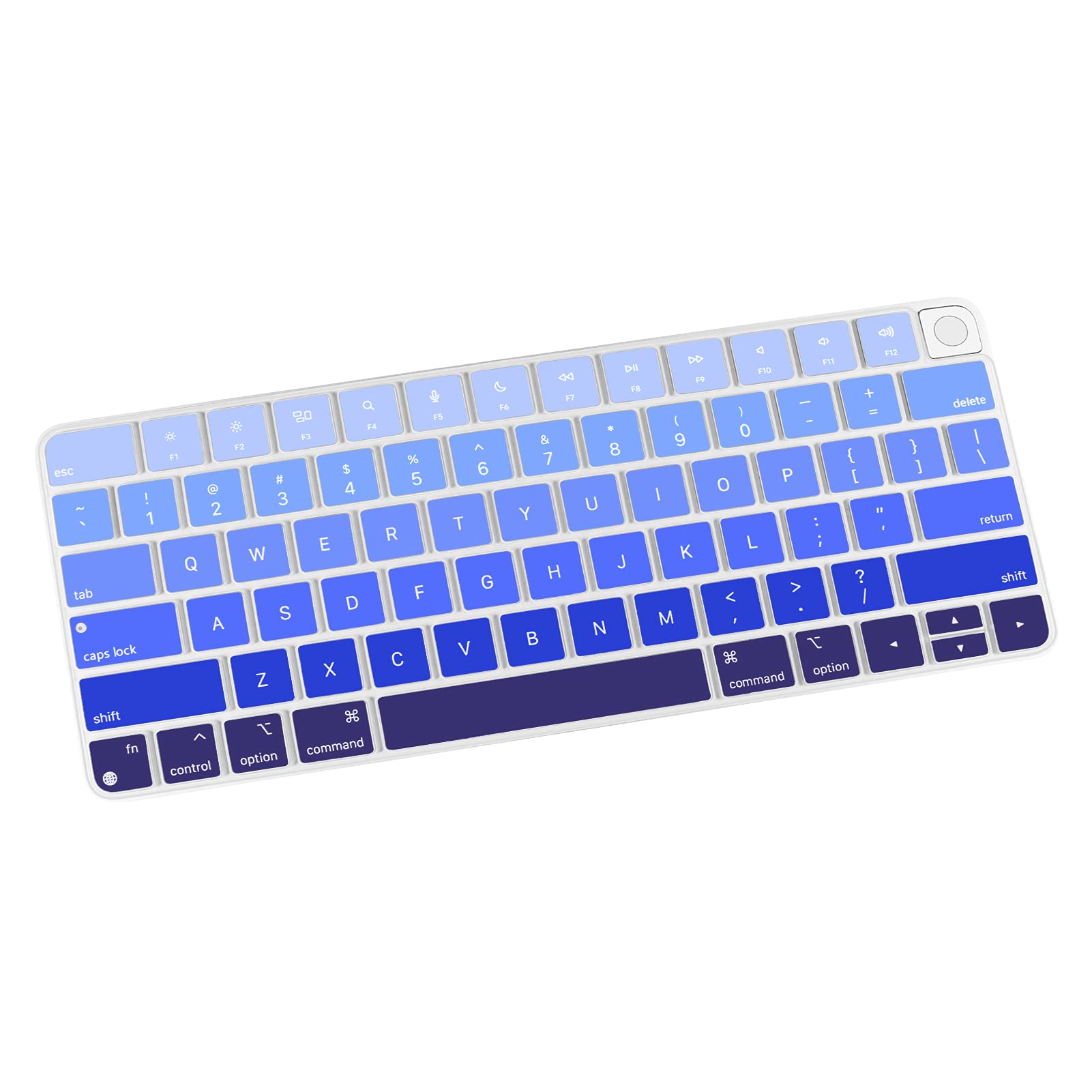 Allinside Keyboard Cover Silicone Skin for iMac Magic Keyboard A2449/A2450, Ultra Thin Protective Skin for iMac 24 Inch Wireless Keyboard 2021 Released, US Layout, Computer Accessories, Ombre Blue
