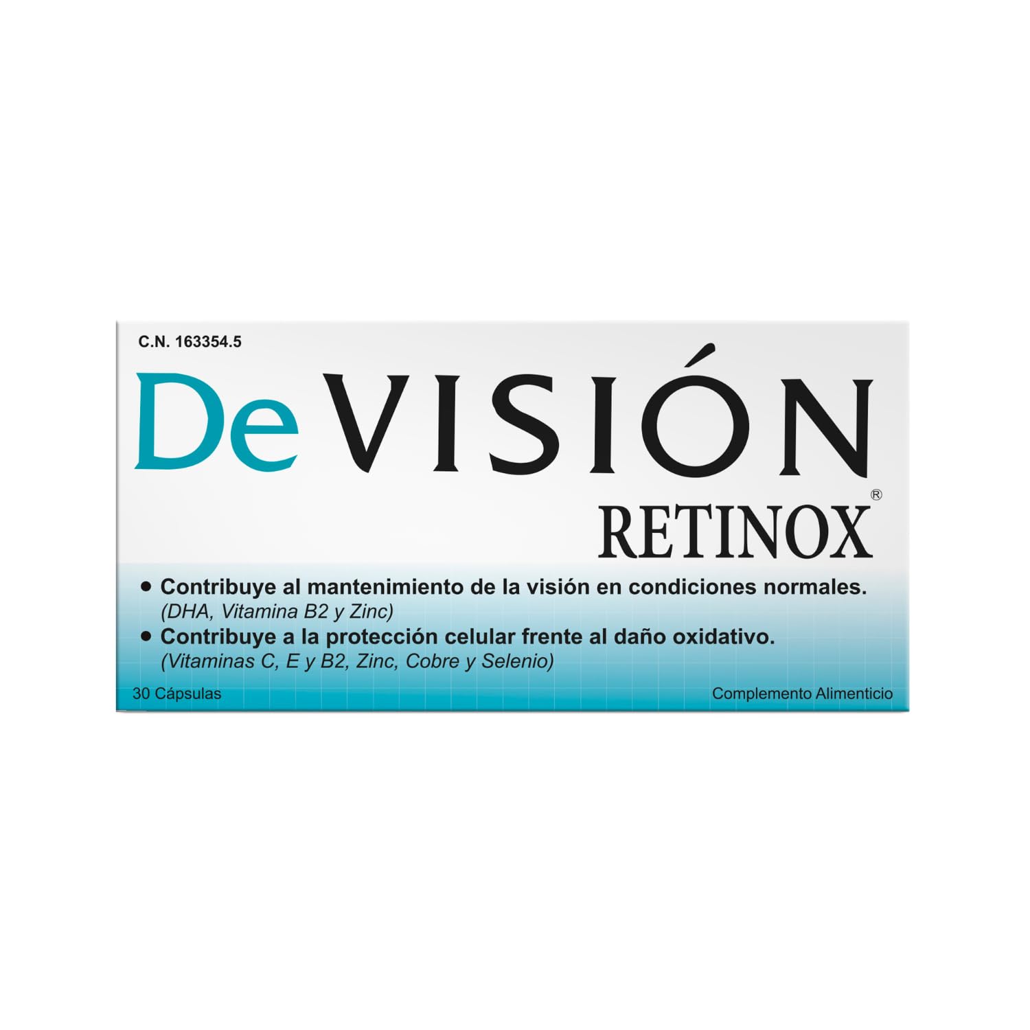 Devisión Retinox 30 Cápsulas - Pack de 2 Unidades - Ayuda al Mantenimiento de la Vista y a la Protección Celular frente al Daño Oxidativo - con DHA, Luteina, Vitaminas y Minerales