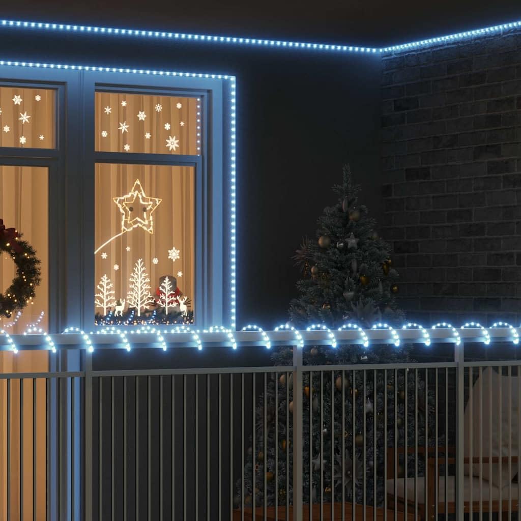 Lichtseil mit 2400 LEDs Kaltweiß 100 m PVC flexibles Lichtschlauch für Innen und Außen vielseitige Beleuchtungslösung mit Stecker ideal für Garten Terrasse Wohnzimmer