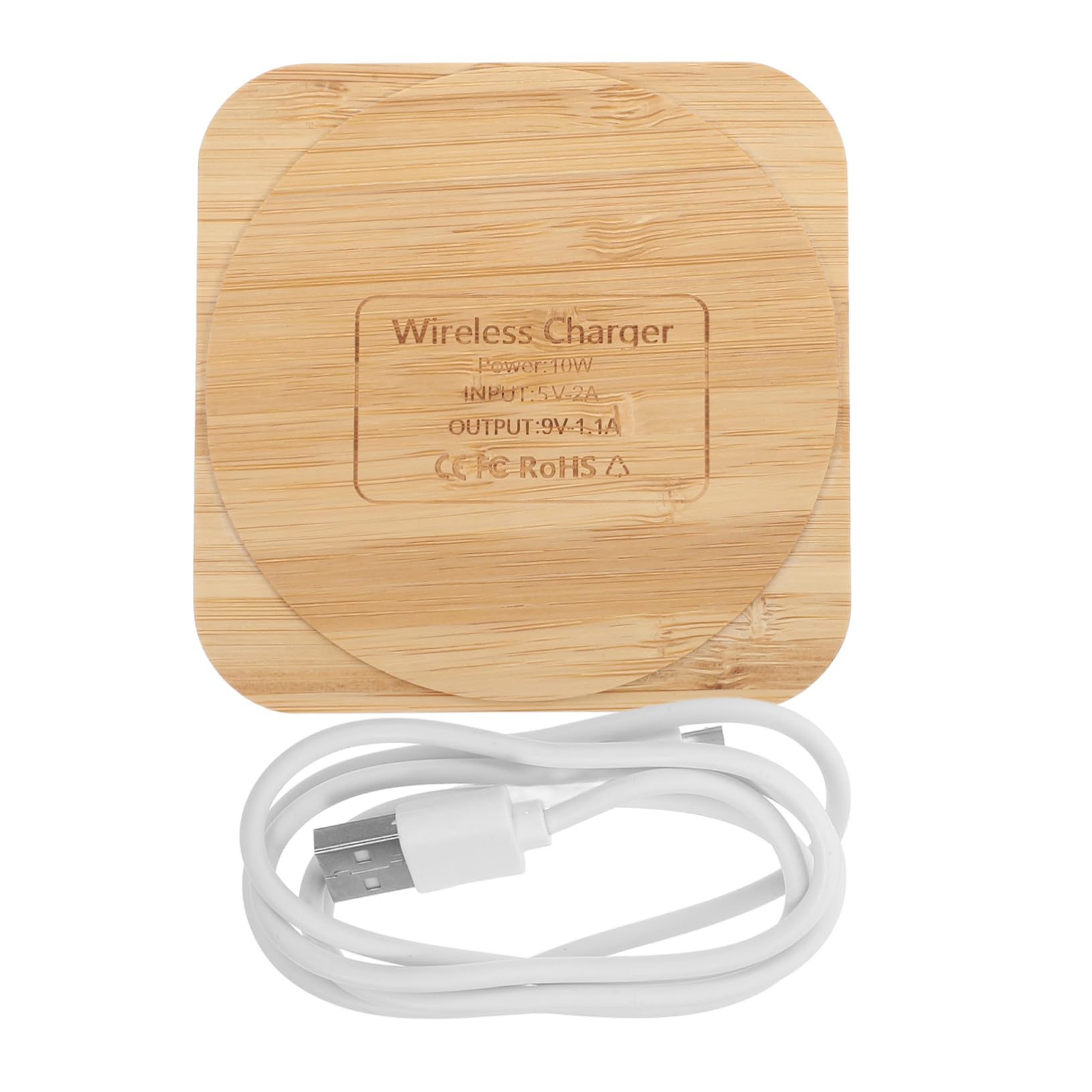 Cargador inalámbrico madera con protección contra sobrecarga portátil 8