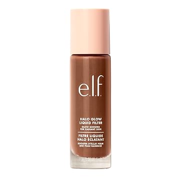 e.l.f. Halo Glow Liquid Filter, Hydrating Complexion Boost, 8 Rich